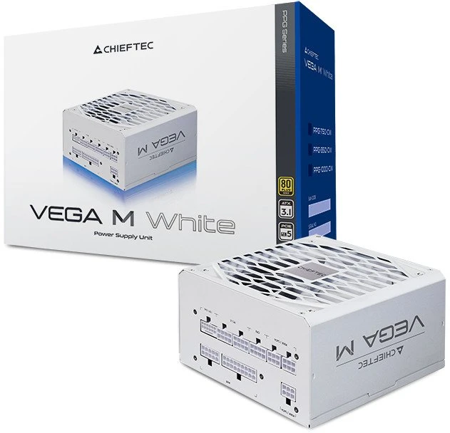 Chieftec Vega PPG-750-CW avariniai blokai 750 W 24 kontaktų ATX ATX Balta