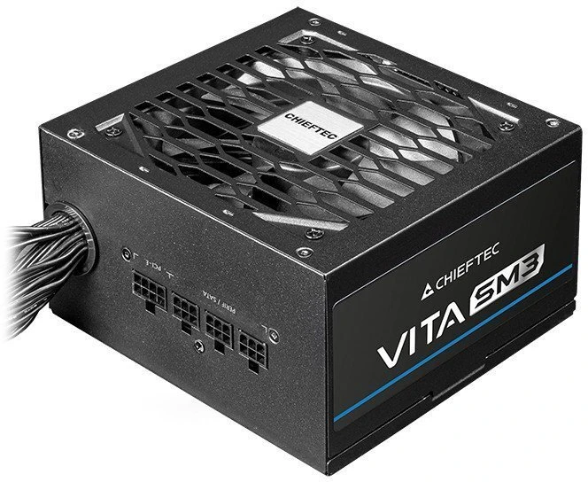 Chieftec VITA SM3 650W, kompiuterio maitinimo šaltinis - juodas, 1x 12 kontaktų didelės galios GPU, 2x PCIe, laidų valdymas, 650 vatų