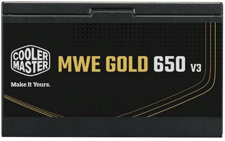 „Carruzzo Cooler Master MWE Gold V3 ATX 3.1“ nemodulinės serijos pagrindiniai blokai, 650 W, 24 kontaktų, ATX, Juoda