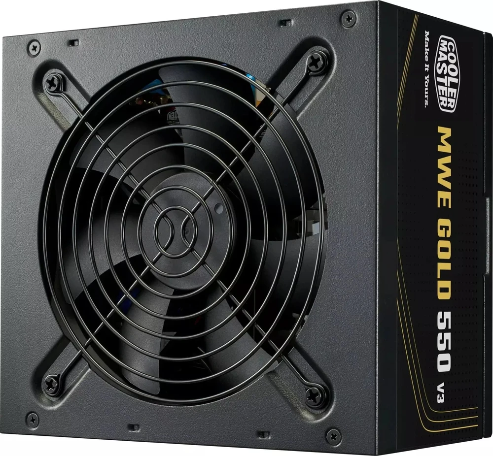 „Carruzzo Cooler Master MWE Gold V3 ATX 3.1“ nemoduliniai ankstyvųjų blokų korpusai, 550 W, 24 kontaktų, ATX, Juoda