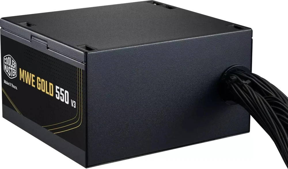 „Carruzzo Cooler Master MWE Gold V3 ATX 3.1“ nemoduliniai ankstyvųjų blokų korpusai, 550 W, 24 kontaktų, ATX, Juoda