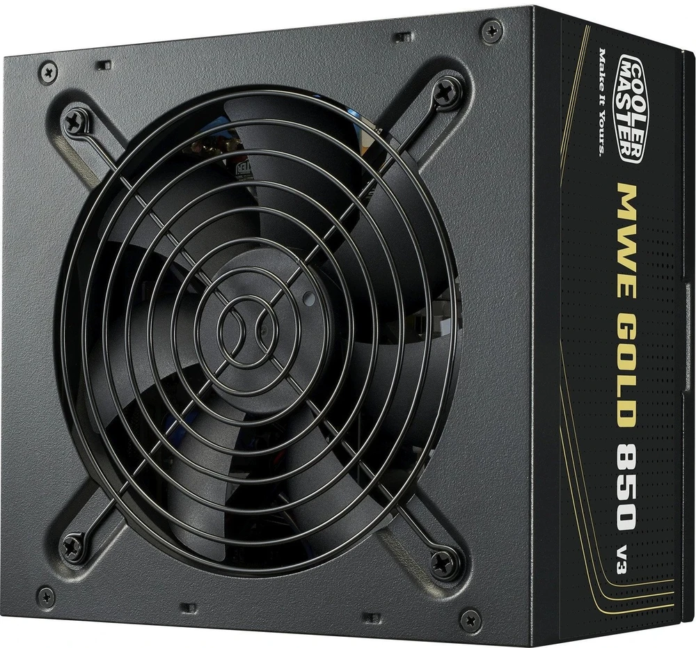 „Carruzzo Cooler Master MWE GOLD 850 V3“ priežiūros blokas, 850 W, 24 kontaktų, ATX, ATX, Judada