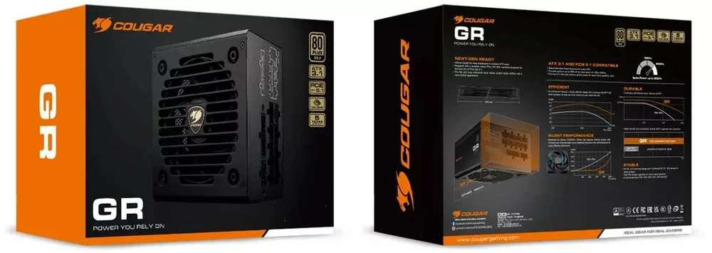 COUGAR CGRGDN-750 maitinimo blokas 750 W 20+4 pin ATX ATX Juoda