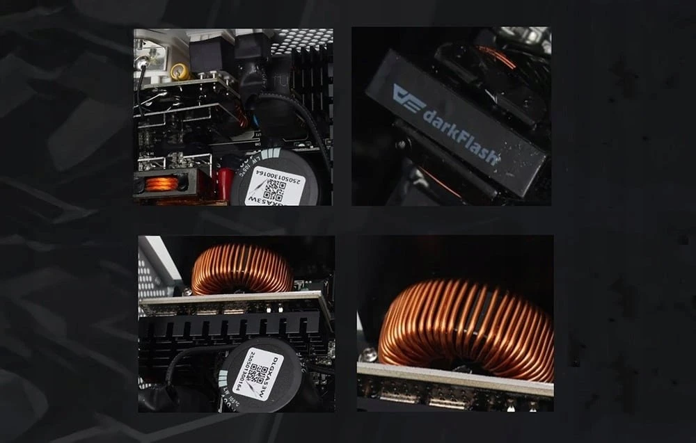 „DarkFlash PMT1050“ kompiuterio maitinimo šaltinis (juodas)