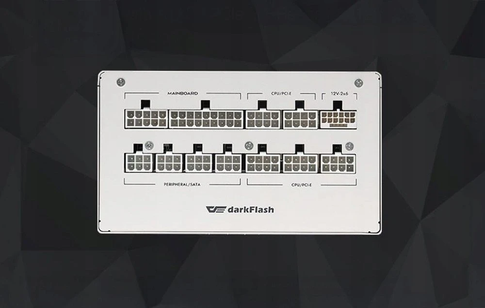 „DarkFlash PMT1050“ kompiuterio maitinimo šaltinis (baltas)