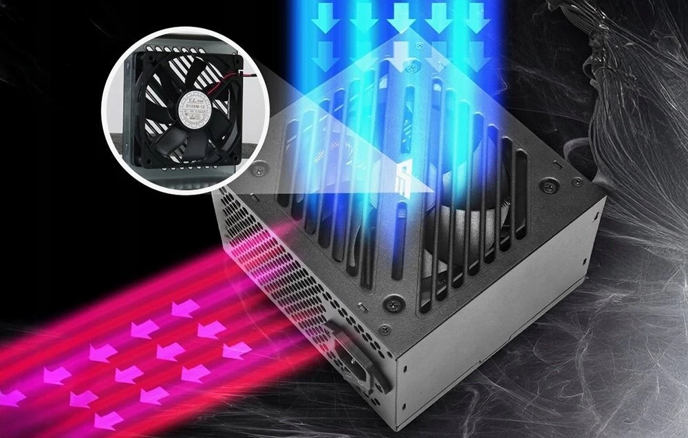 „DarkFlash EMT650“ kompiuterio maitinimo šaltinis (juodas)
