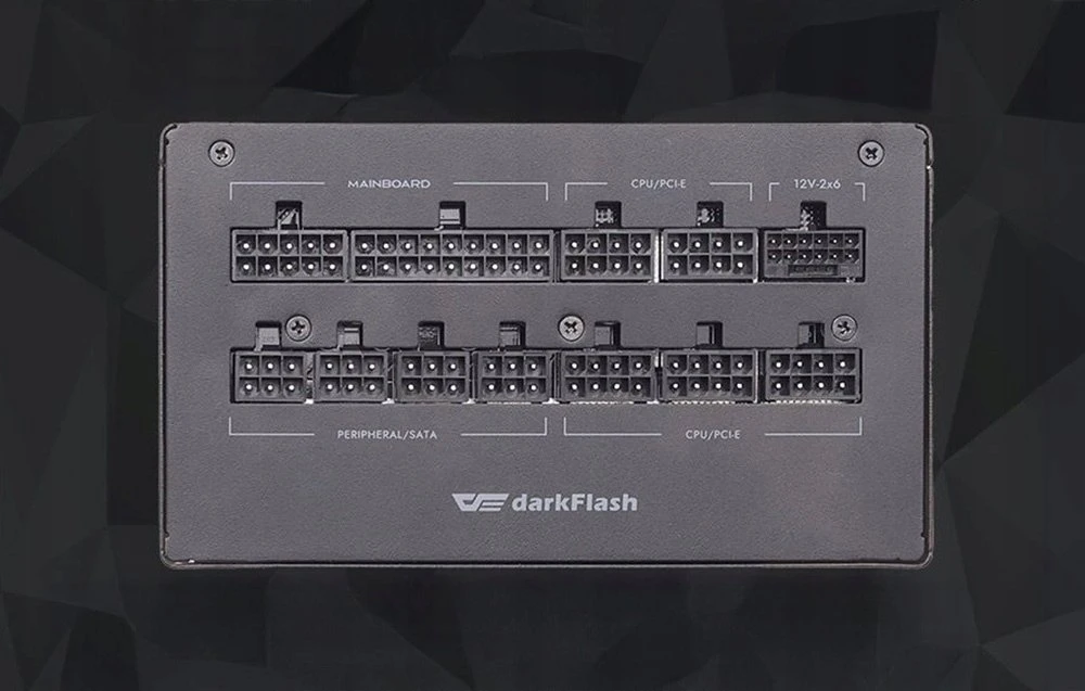 „DarkFlash PMT1250“ kompiuterio maitinimo šaltinis (juodas)