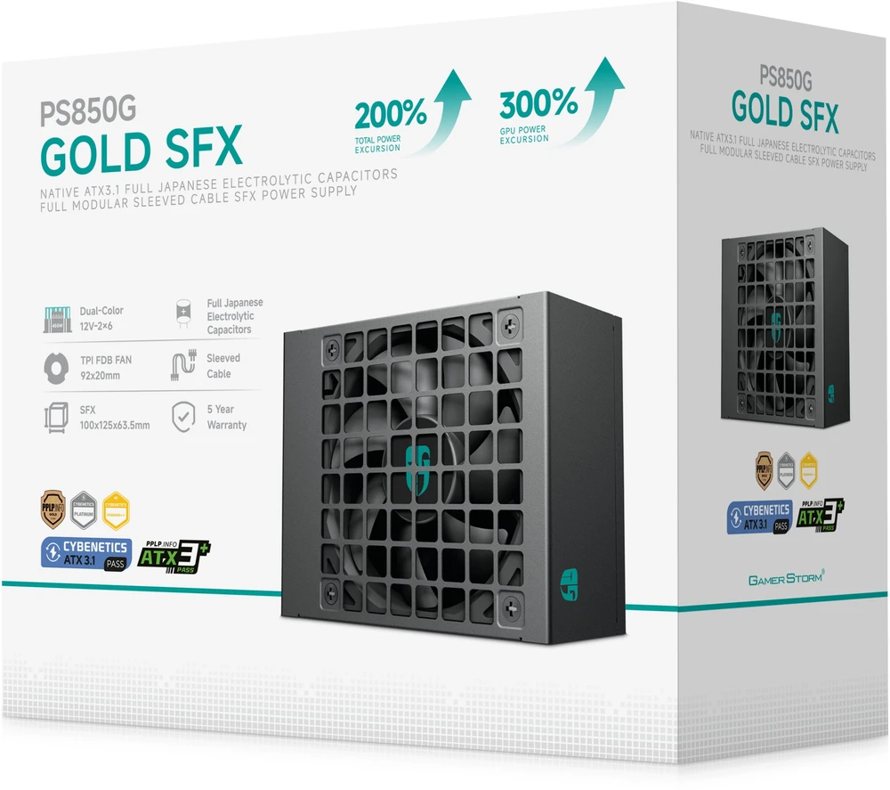 „DeepCool PS850G 850W SFX ATX3.1 Gold“ modulinė plokštė