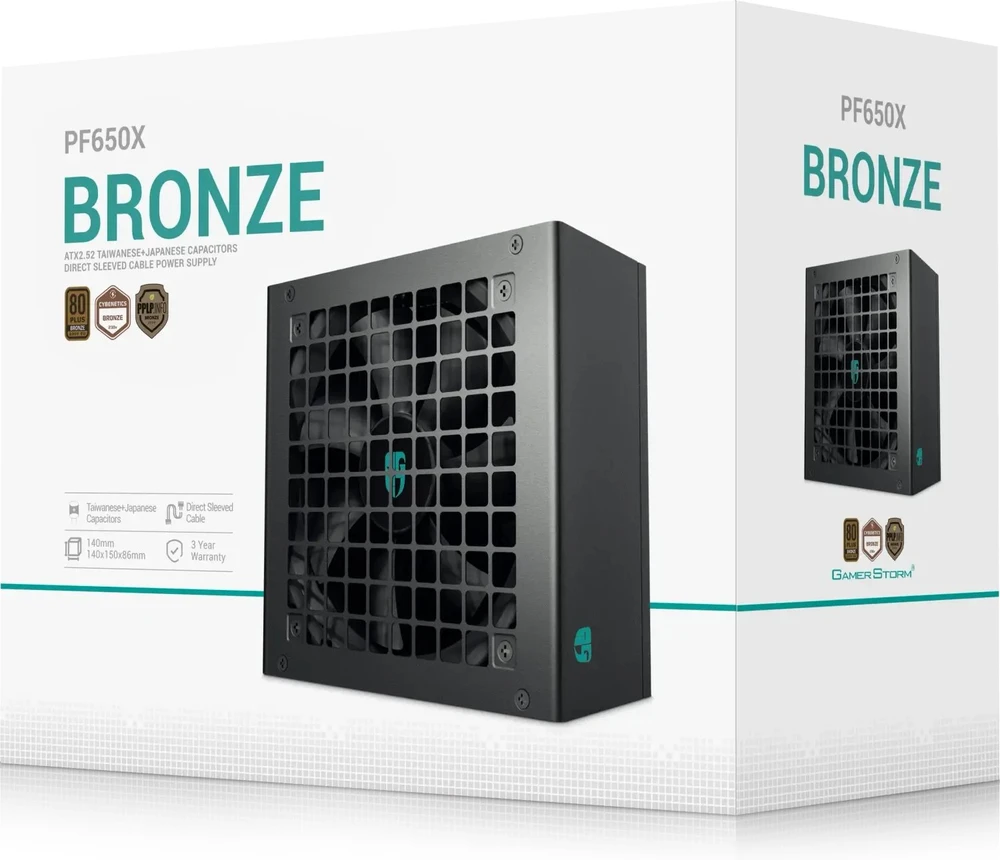 Deepcool 80 PLUS Bronze PSU | PF650X | 650 W | Juodas