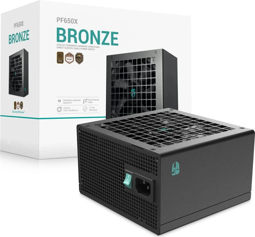 Deepcool 80 PLUS Bronze PSU | PF650X | 650 W | Juodas