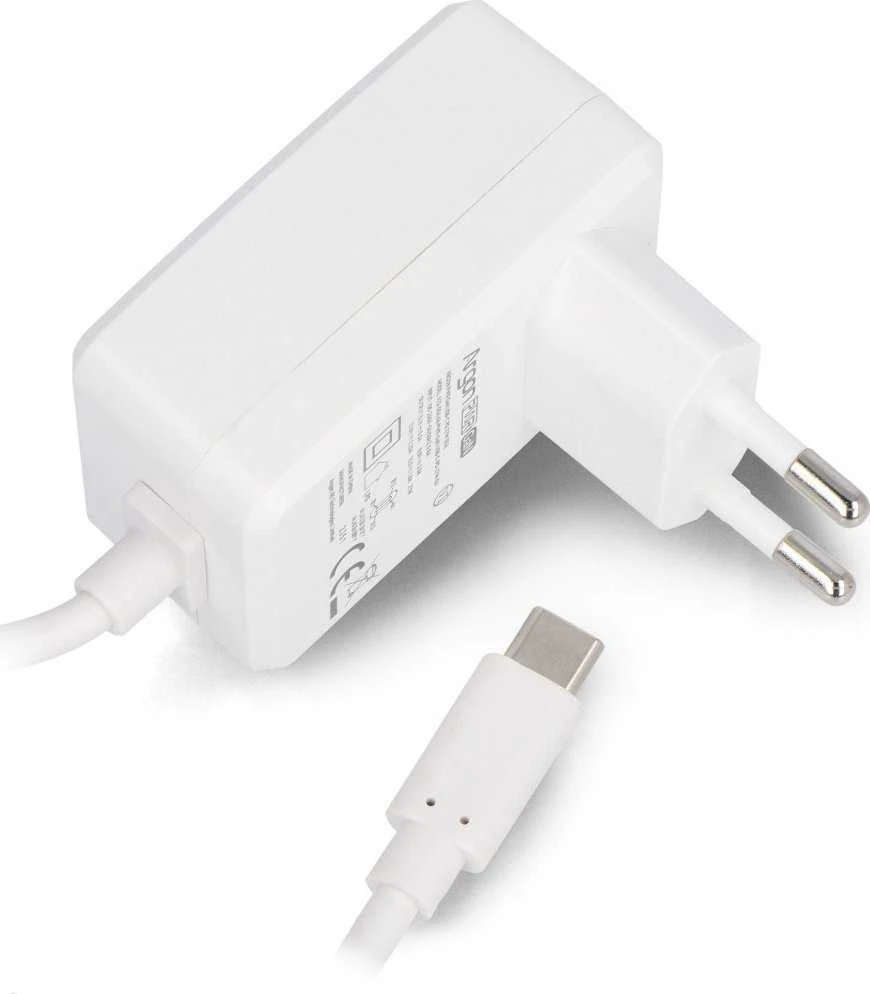 Argon40 27W USB C maitinimo šaltinis – 5.1V/5A, skirtas Raspberry Pi 5 – baltas