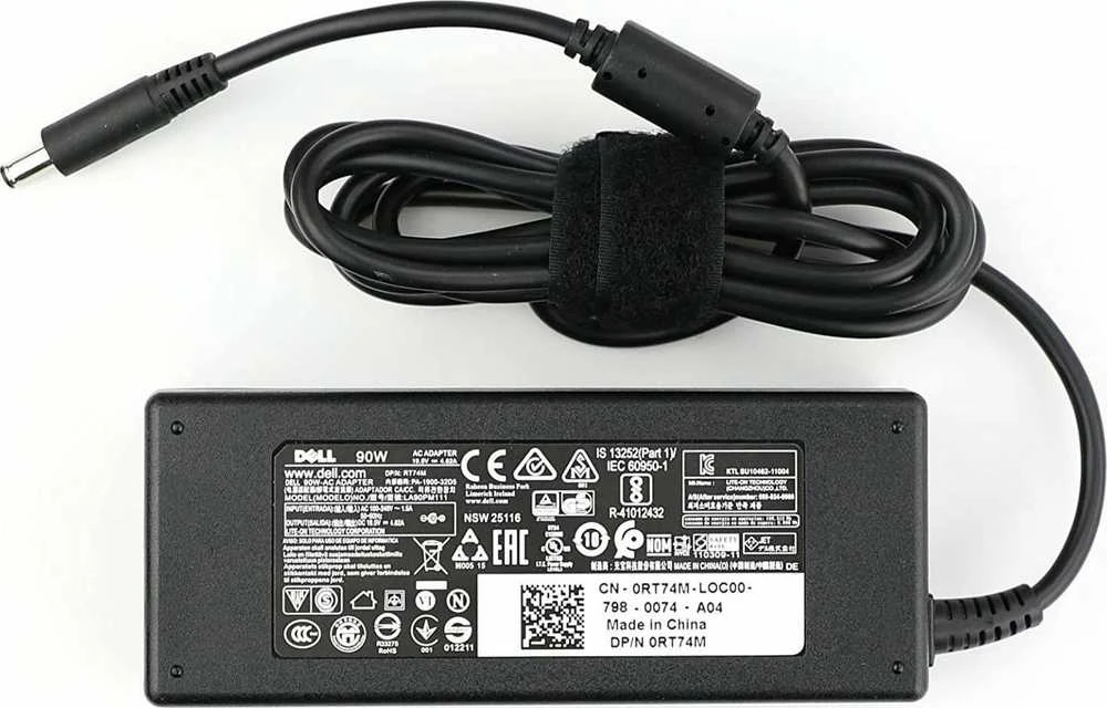 Dell 90W įkroviklis su technine specifikacija