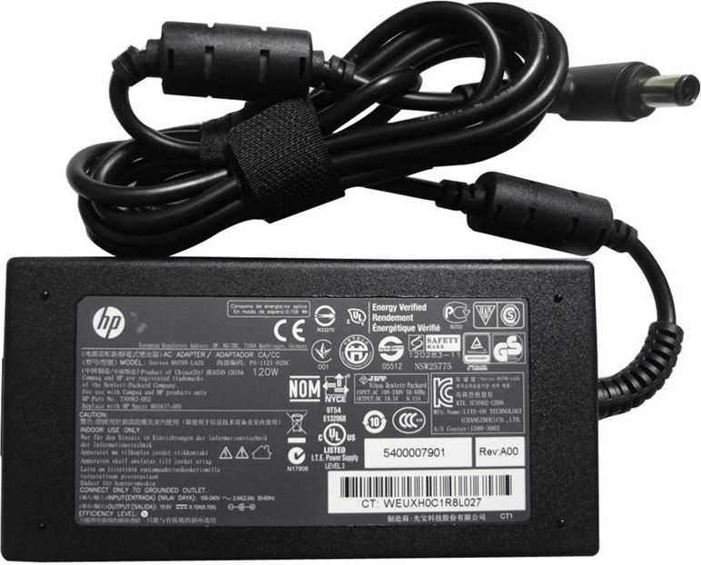 Hewlett Packard (HP) Nešiojamojo kompiuterio maitinimo adapteris HP 120 W, (730982-001)