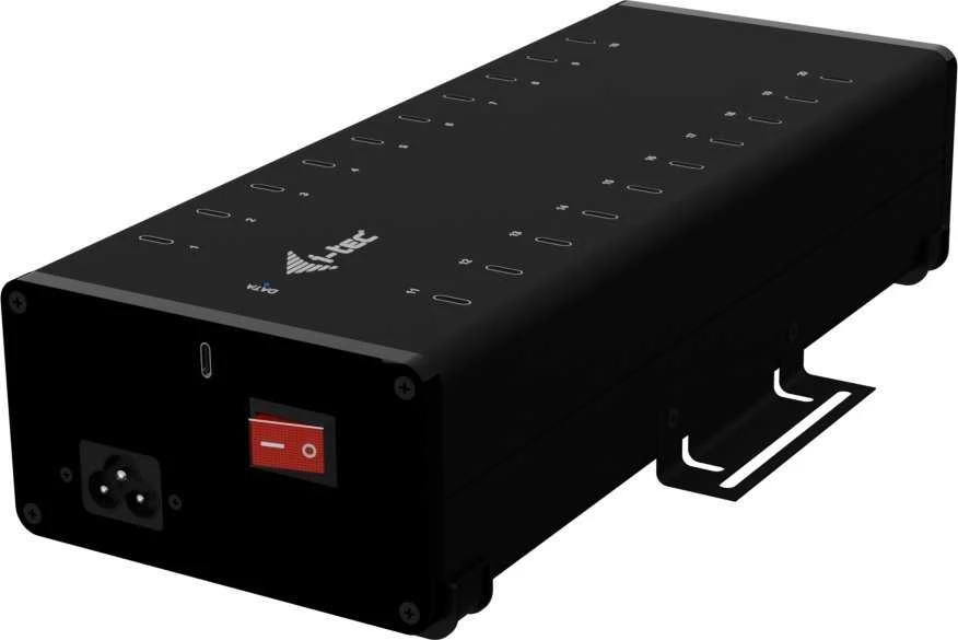 I-TEC USB-C/USB-A metalinis įkrovimo ir duomenų šakotuvas, 15 W vienam prievadui, 20 USB-C integruotų maitinimo adapterių, 360 W