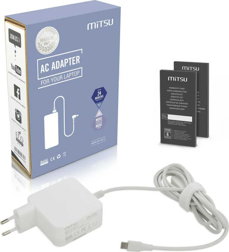Mitsu Maitinimo šaltinis USB Type C 45W Baltas