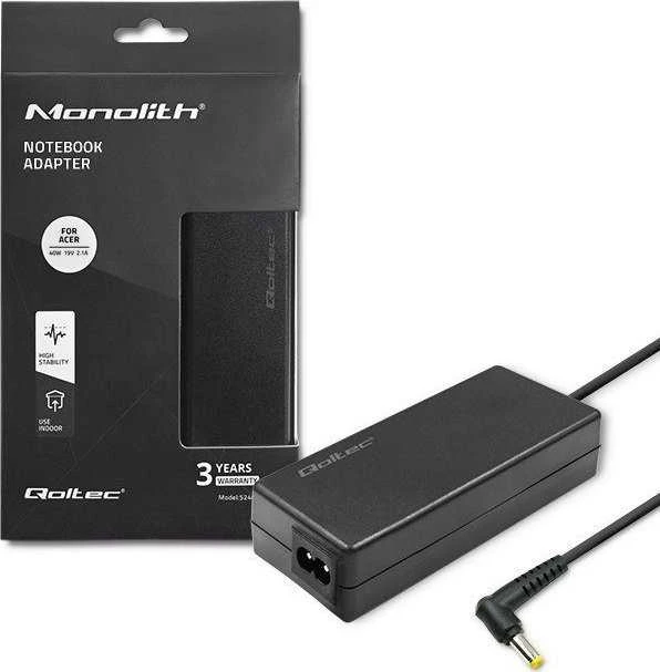 Qoltec įkroviklis Acer 40W su dėžute