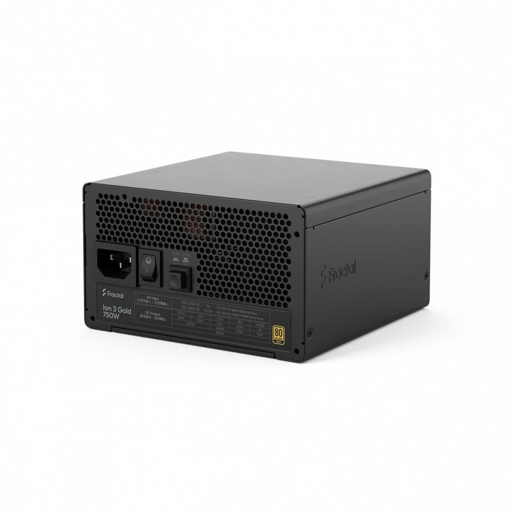 Fractal Design ION auksinis 3 750W, kompiuterio maitinimo šaltinis - juodas, 750 vatų