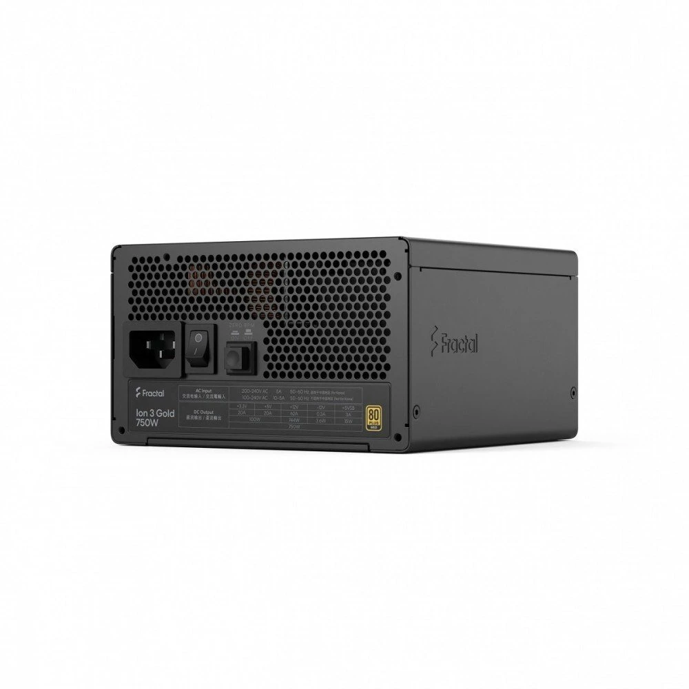 Fractal Design ION auksinis 3 750W, kompiuterio maitinimo šaltinis - juodas, 750 vatų