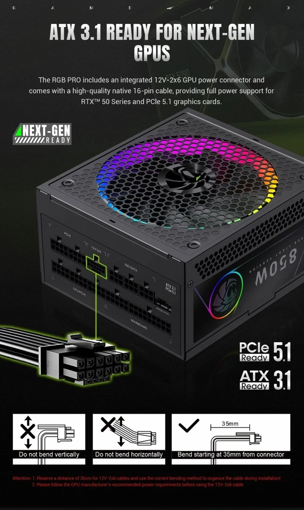 Gamemax PSU | GS 750G | 750 W | SFX | Full Modular