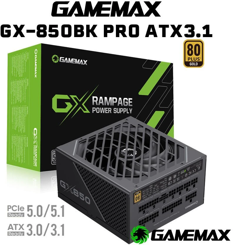 „Gamemax“ maitinimo blokas | RGB PRO 850G | 850 W | Auksinis | Pilnai modulinis