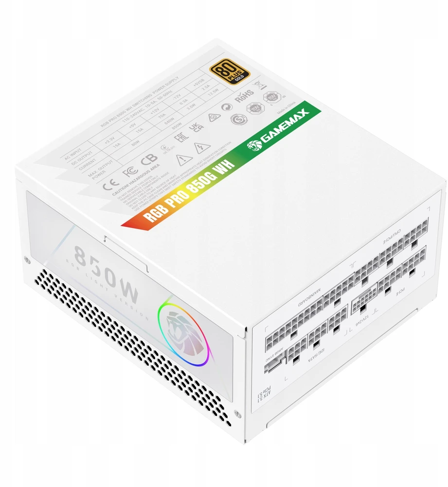 Gamemax PSU | GS 750G WH | 750 W | SFX | Baltas | Full Modular