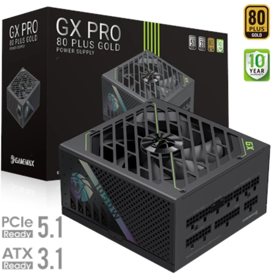 Gamemax maitinimo blokas | GX PRO 1050G | 1050 W | Auksinis | Pilnai modulinis