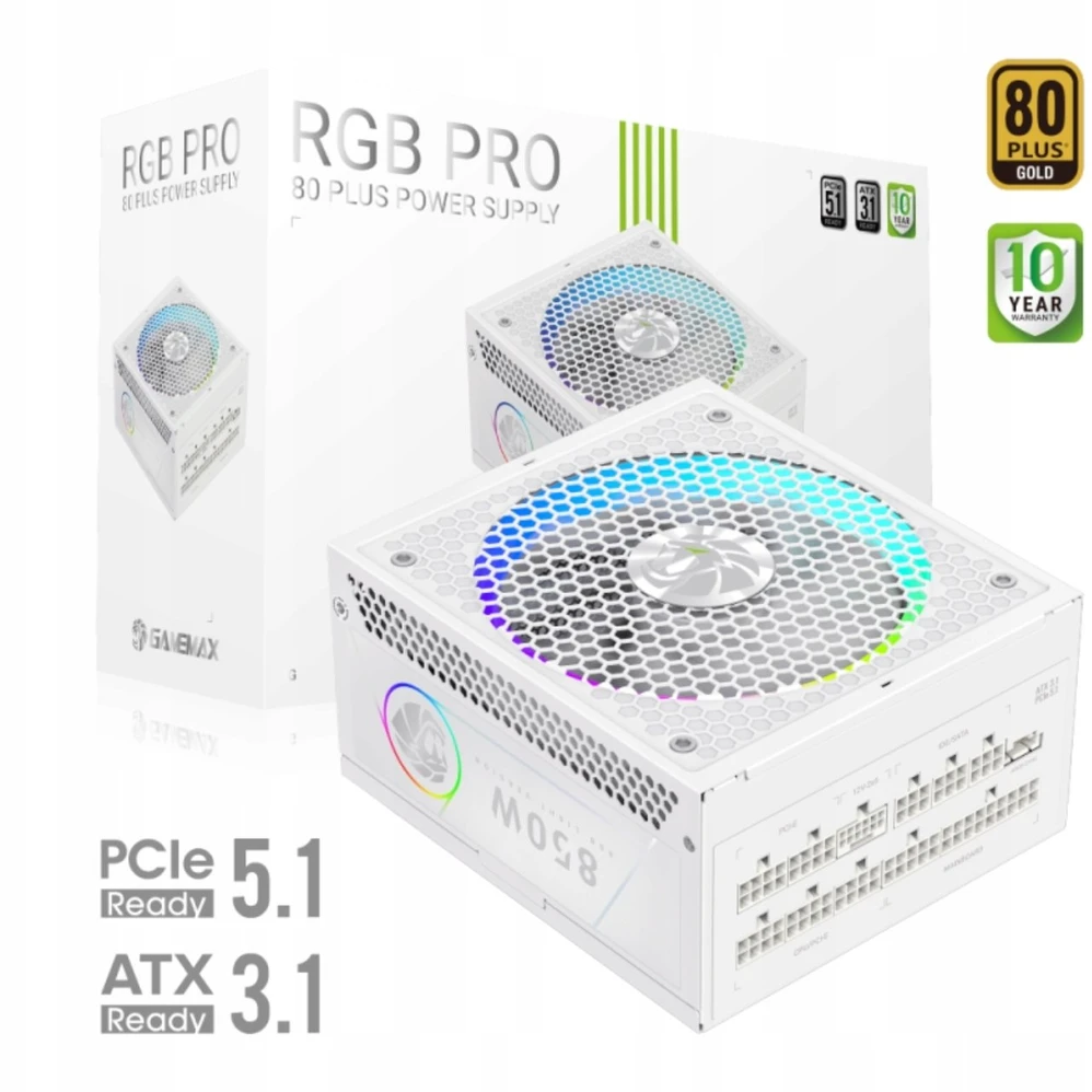 Gamemax PSU | GS 750G WH | 750 W | SFX | Baltas | Full Modular