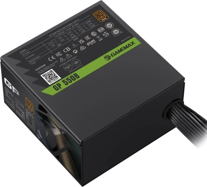 Gamemax PSU | GP 550B | 550 W | Bronze | Non-Modular