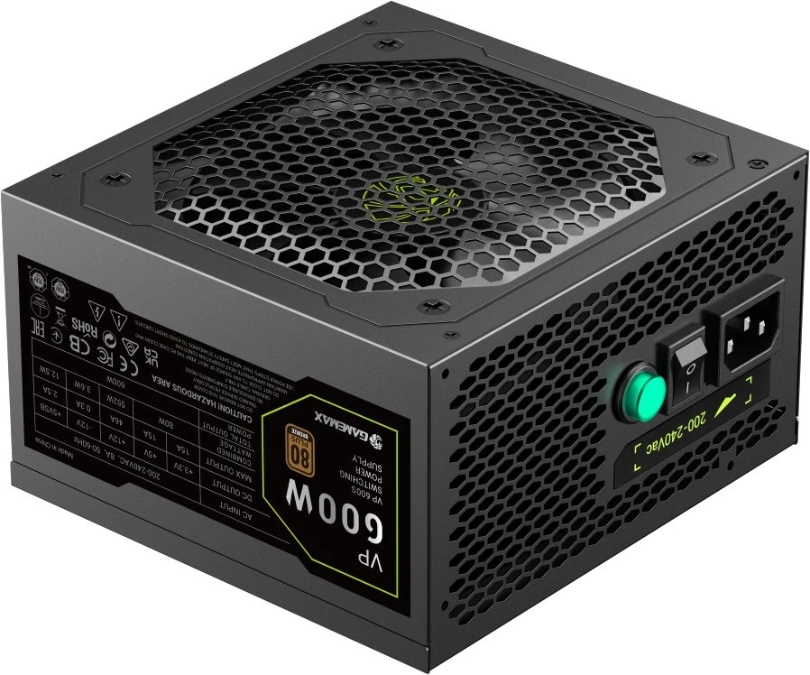 Gamemax PSU | VP 600S | 600 W | Bronze | Non-Modular