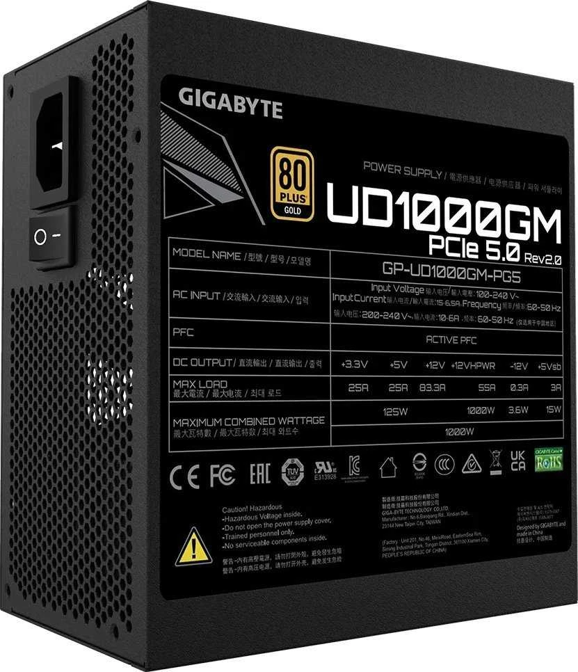 Maitinimo šaltinis Gigabyte UD1000GM PG5 1000W ATX 3.0 (GP- UD1000GM PG5 V2)