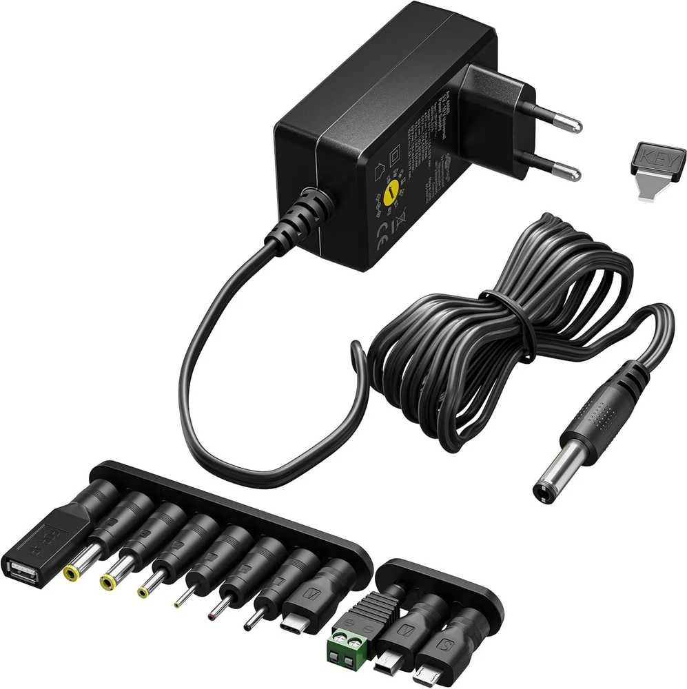 „Goobay“ universalus maitinimo šaltinis 3 V - 12 V, maks. 18 W