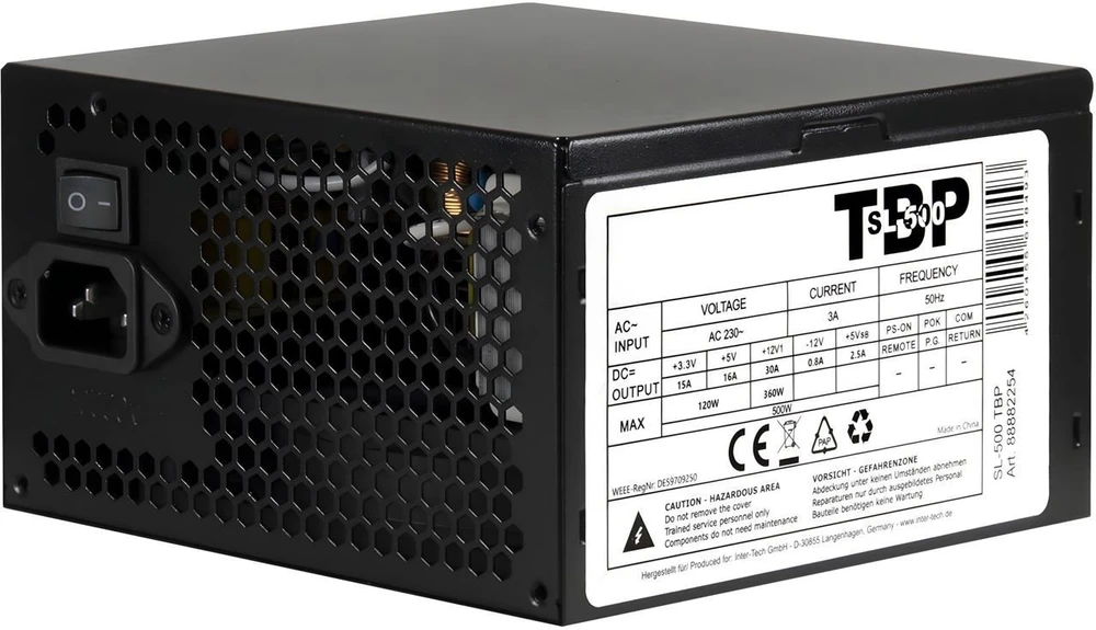 Maitinimo šaltinis Inter-Tech PSU SL-500 TBP (88882254)