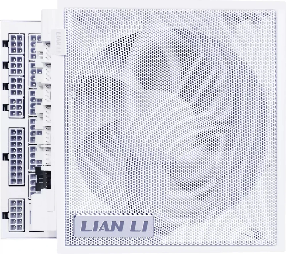 Lian Li EDGE GOLD 1200 80 PLUS Gold maitinimo blokas, PCIe 5.1, ATX 3.1 × 1.200 W, baltos spalvos, su USB šakotuvu