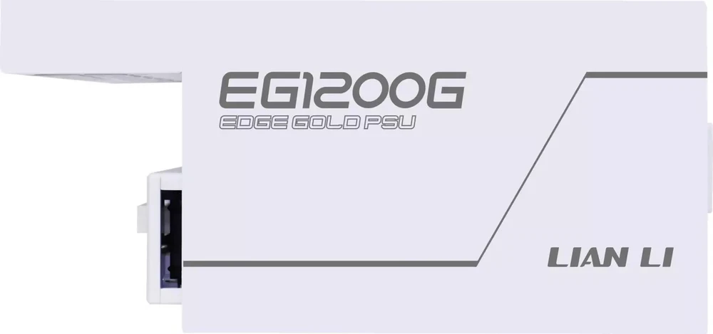 Lian Li EDGE GOLD 1200 80 PLUS Gold maitinimo blokas, PCIe 5.1, ATX 3.1 × 1.200 W, baltos spalvos, su USB šakotuvu