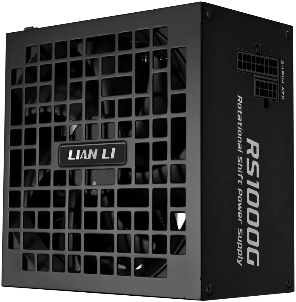 Lian Li RS serijos 80 PLUS Gold maitinimo šaltinis, ATX 3.1, modulinis – 1000 vatų, juodas