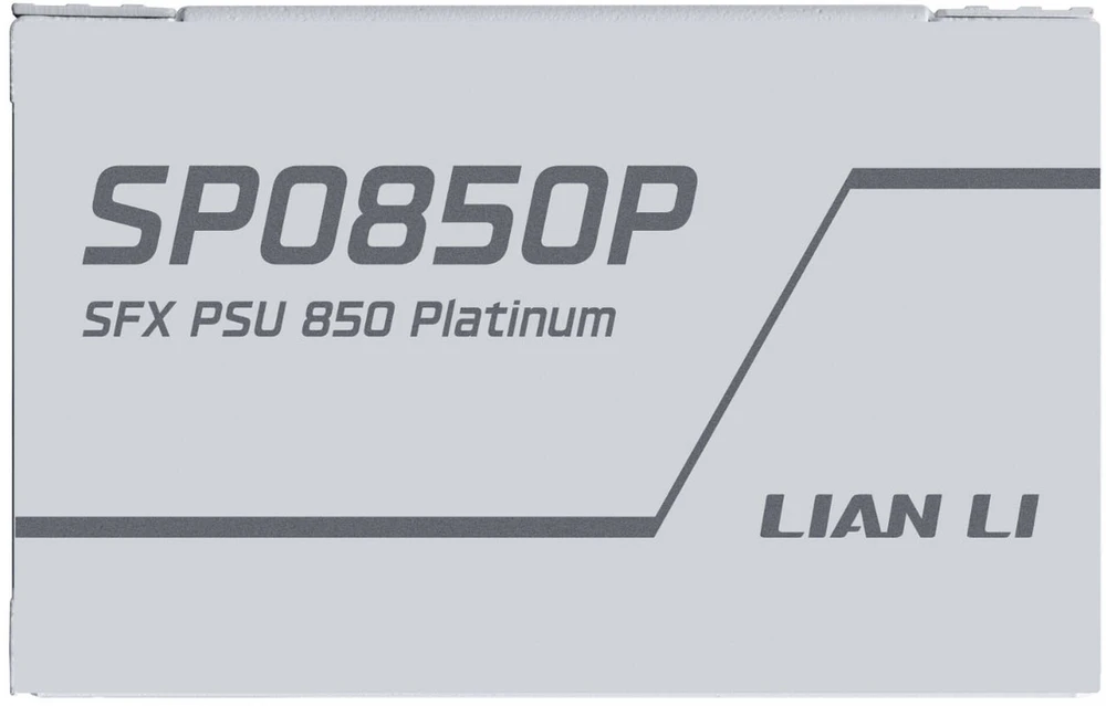 Lian Li SP serijos Platinum 80 PLUS Platinum maitinimo šaltinis, SFX, pilnai modulinis, PCIe 5.1, ATX 3.1 & 850 vatų, baltas