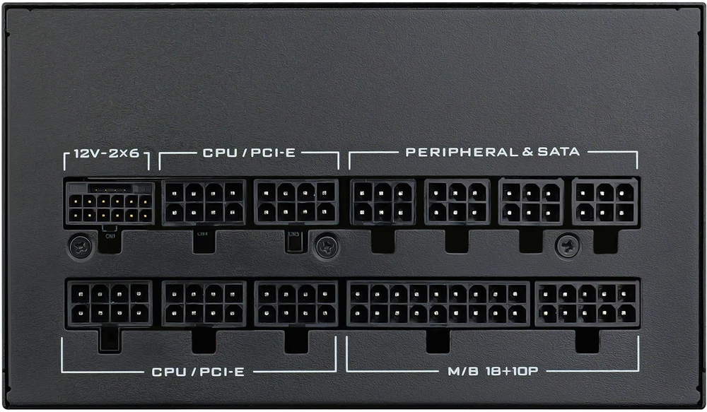 „Lian Li SX Series 80 PLUS Platinum“ maitinimo šaltinis, pilnai modulinis, PCIe 5.1, ATX 3.1 × 1200 vatų, juodas