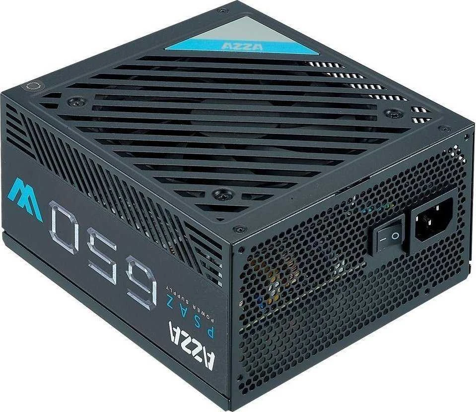 Linkworld AZZA PSU 650W ATX 80+ bronzos sertifikatas, tylus 120 mm ventiliatorius, 1 x 20+4 kontaktų, 1 x 4+4 kontaktų 12V, 1 x 4 kontaktų diskelis, 2 x 4 kontaktų Molex, 5 x Sata, 2 x 6+2 kontaktų PCI-6, WPS