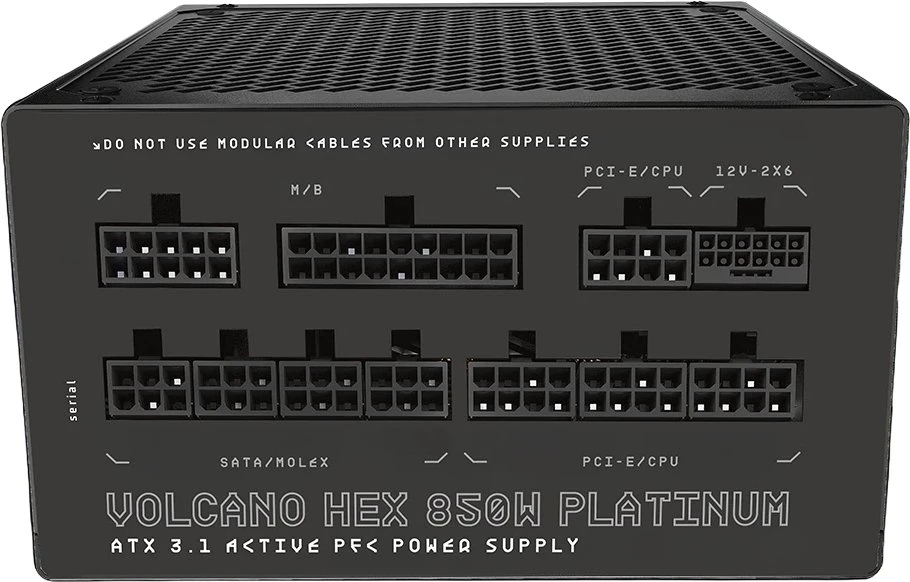 MODECOM maitinimo šaltinis VOLCANO HEX PLATINUM 850W ATX3.1