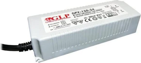 Mojeledy 120W LED maitinimo šaltinis GLP 24V, IP67