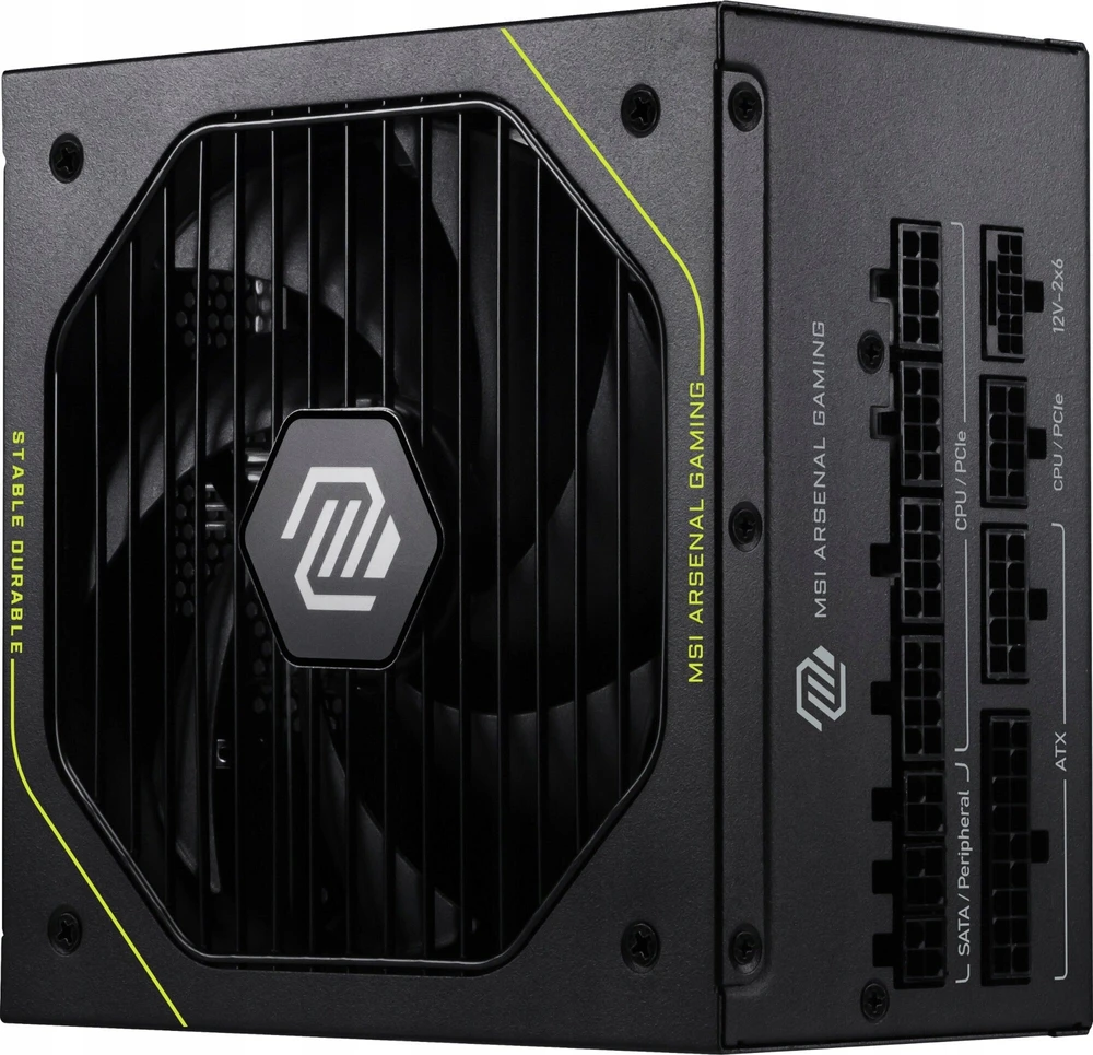 MSI MAG A1200PLS PCIE5 EU Juoda Reljefinis laidas 1200W pilnai modulinis Platininis ENFR spalvota dėžė medinis padėklas 120M