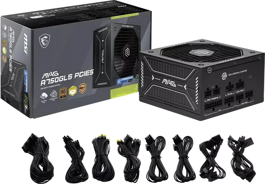 750W MSI įkroviklis MAG A750GLS PCIE5