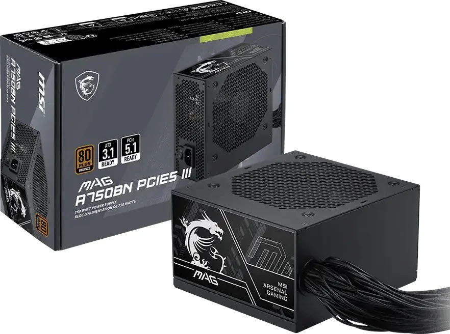 Maitinimo šaltinis MSI MAG A750BN PCIE5 III 750 W (306-7ZPTX11-HD8)
