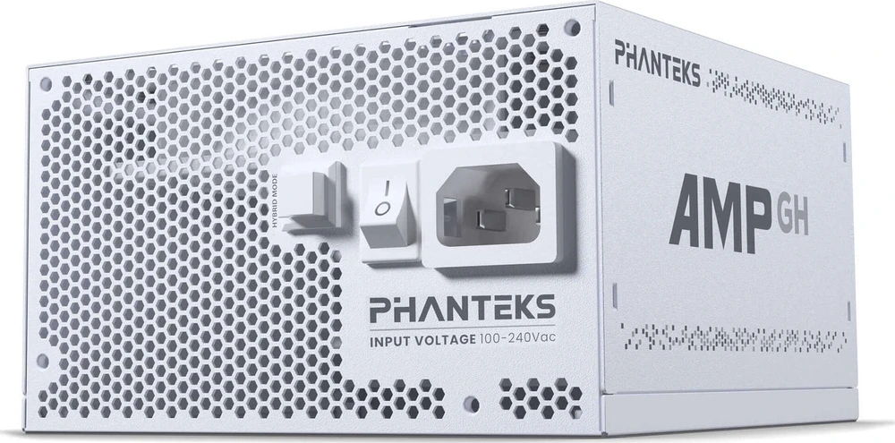„Phanteks AMP GH 750W 80 PLUS Gold“ maitinimo šaltinis, PCIe 5.1, ATX 3.1 × 750 vatų, baltas