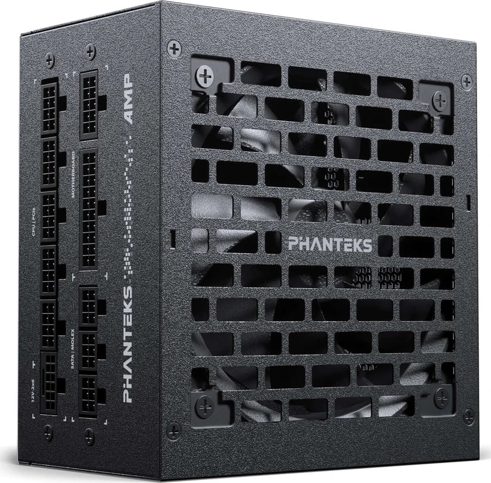 „Phanteks AMP GH 750W 80 PLUS Gold“ maitinimo šaltinis, PCIe 5.1, ATX 3.1 × 750 vatų, juodas