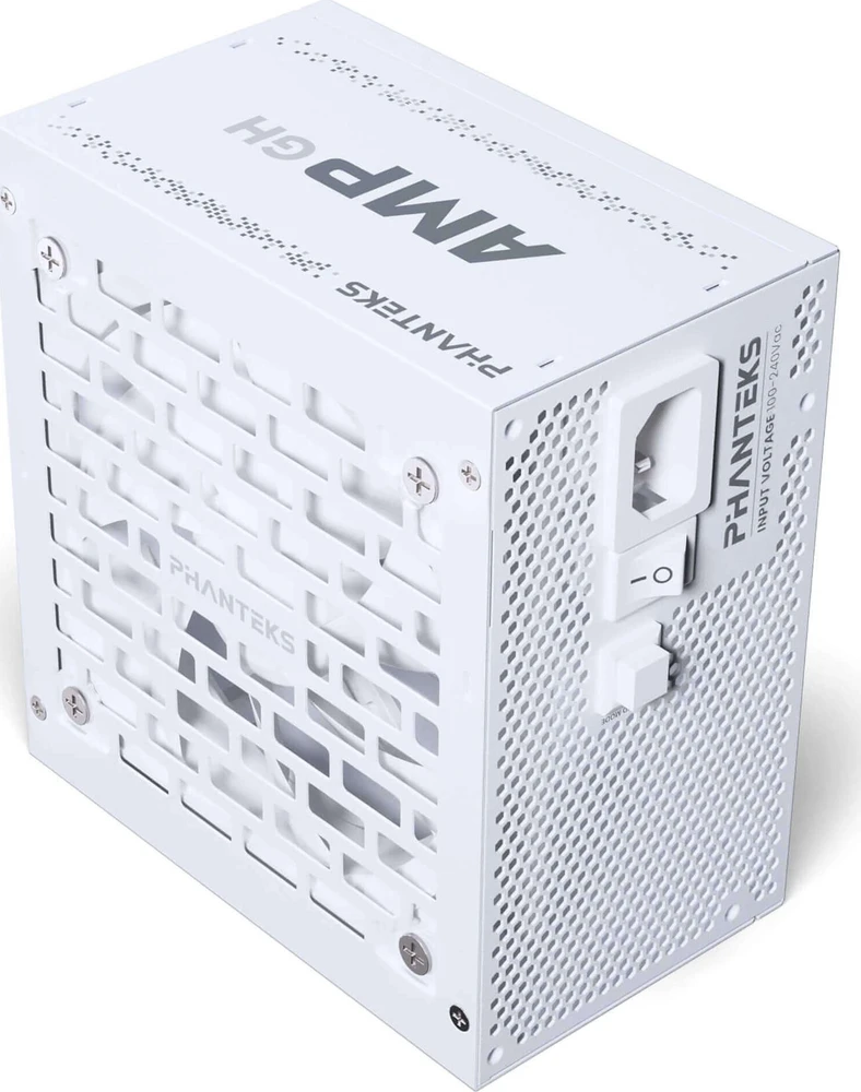 „Phanteks AMP GH 850W 80 PLUS Gold“ maitinimo šaltinis, PCIe 5.1, ATX 3.1 × 850 vatų, baltas