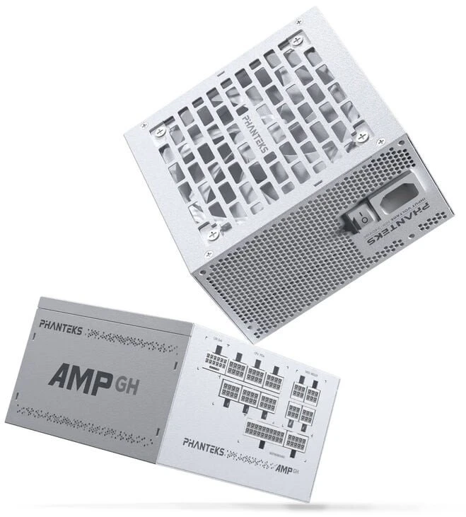 „Phanteks AMP GH V2 1200W 80 PLUS Platinum“ maitinimo šaltinis, PCIe 5.1, ATX 3.1 × 1200 vatų, Baltas