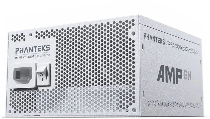 „Phanteks AMP GH V2 1200W 80 PLUS Platinum“ maitinimo šaltinis, PCIe 5.1, ATX 3.1 × 1200 vatų, Baltas