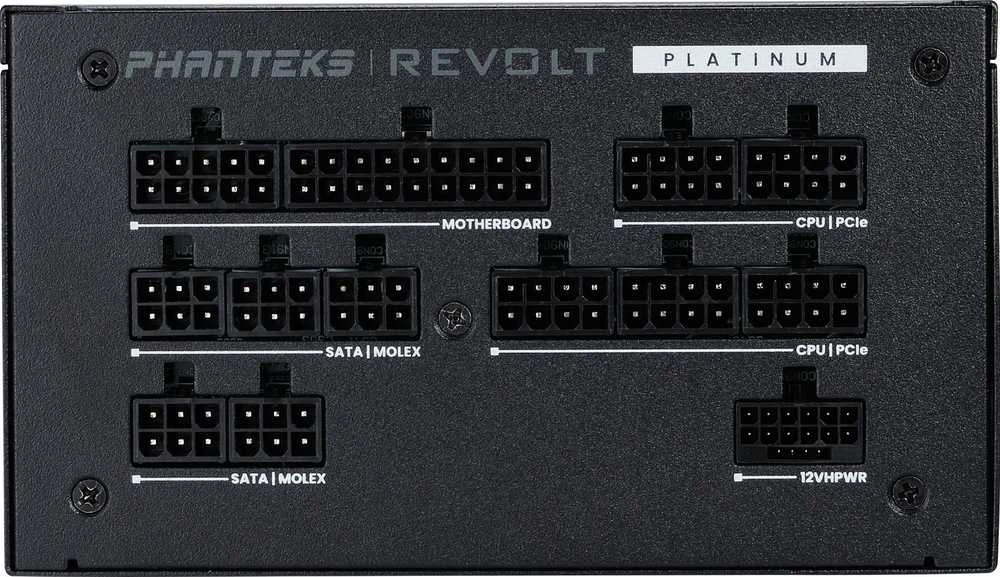 Phanteks Revolt 1000W Platinum, ATX 3.0, PCIe 5.0, fully modular – 1000 Watt, juodas