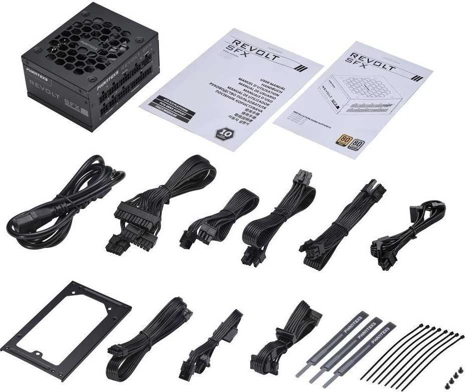 PHANTEKS Revolt SFX 80 PLUS Platinum maitinimo šaltinis, modulinis, ATX 3.0 × 850 vatų